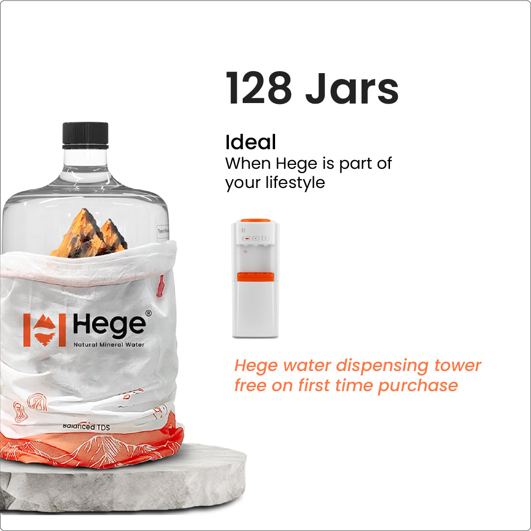 20L Hege Natural Mineral Water | Natural pH~8 | TDS>250 | Not Your Ordinary RO Water