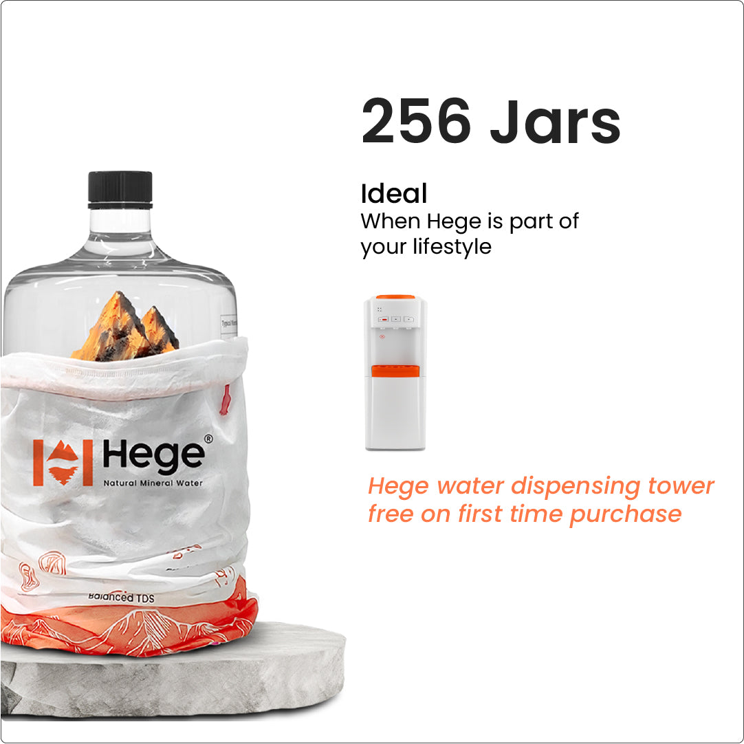 20L Hege Natural Mineral Water | Natural pH~8 | TDS>250 | Not Your Ordinary RO Water