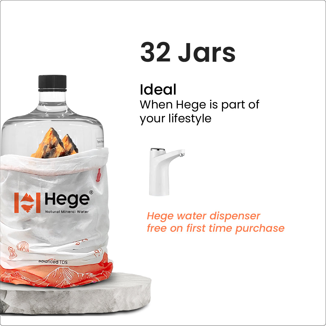 20L Hege Natural Mineral Water | Natural pH~8 | TDS>250 | Not Your Ordinary RO Water