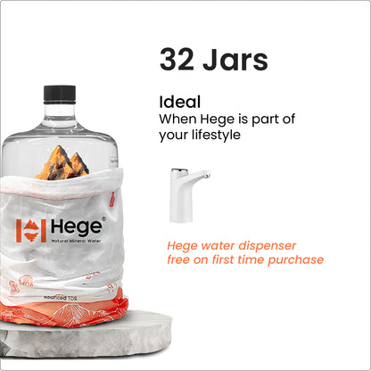 20L Hege Natural Mineral Water | Natural pH~8 | TDS>250 | Not Your Ordinary RO Water