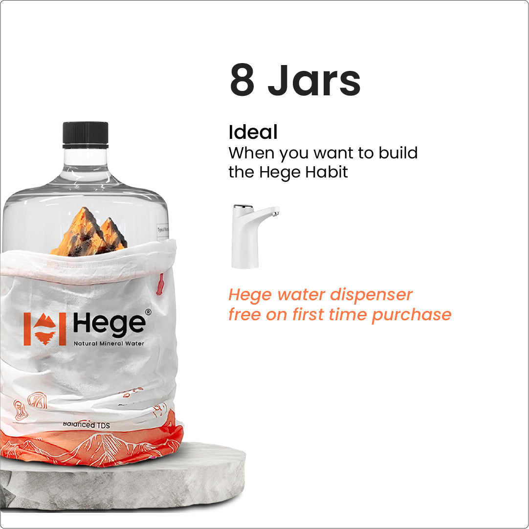 20L Hege Natural Mineral Water | Natural pH~8 | TDS>250 | Not Your Ordinary RO Water